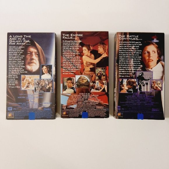 VINTAGE Original Star Wars VHS Trilogy 1995 LucasFilms Empire Jedi EUC NOS - Picture 10 of 12